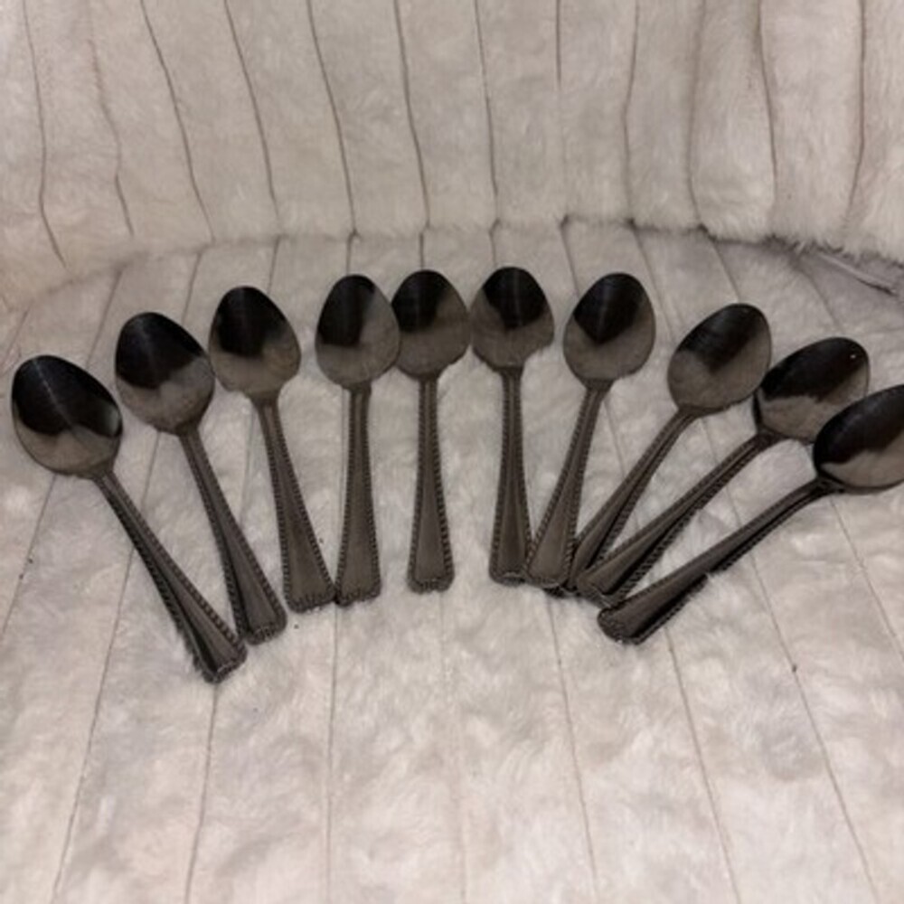 Unbranded Braided Rope Edge Stainless China Place Soup Spoons Lot of 10